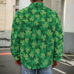 Irish Clover Saint Patrick's Day Print Men's Shirt Jacket