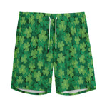 Irish Clover Saint Patrick's Day Print Men's Sports Shorts