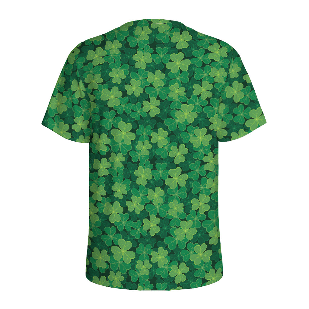 Irish Clover Saint Patrick's Day Print Men's Sports T-Shirt