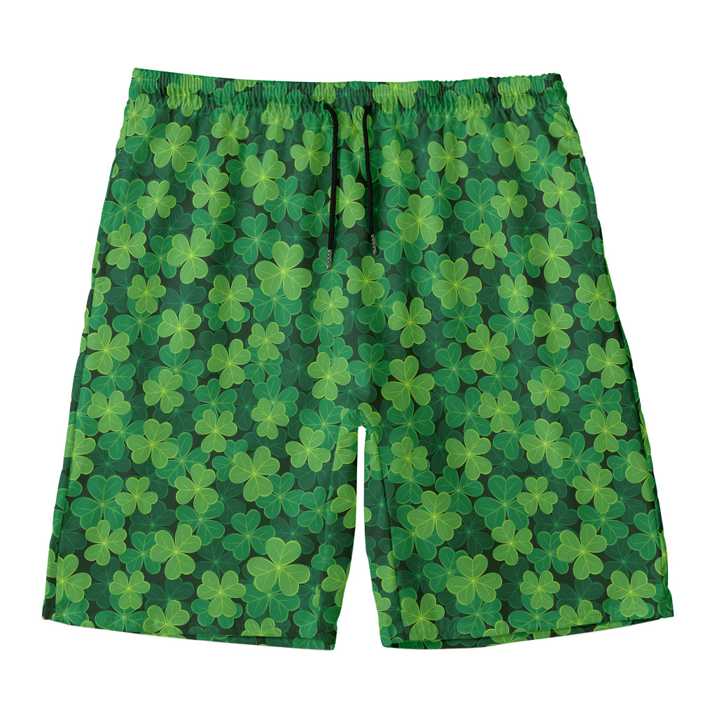 Irish Clover Saint Patrick's Day Print Men's Swim Trunks