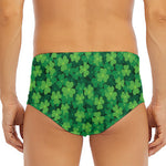 Irish Clover Saint Patrick's Day Print Men's Triangle Swim Briefs