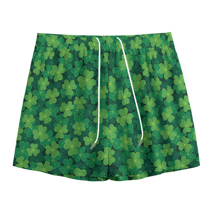 Irish Clover Saint Patrick's Day Print Mesh Shorts