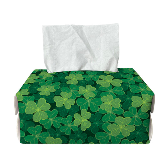 Irish Clover Saint Patrick's Day Print Rectangle Tissue Box Cover