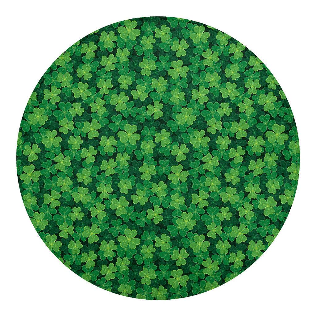 Irish Clover Saint Patrick's Day Print Round Blanket
