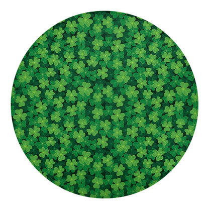 Irish Clover Saint Patrick's Day Print Round Blanket