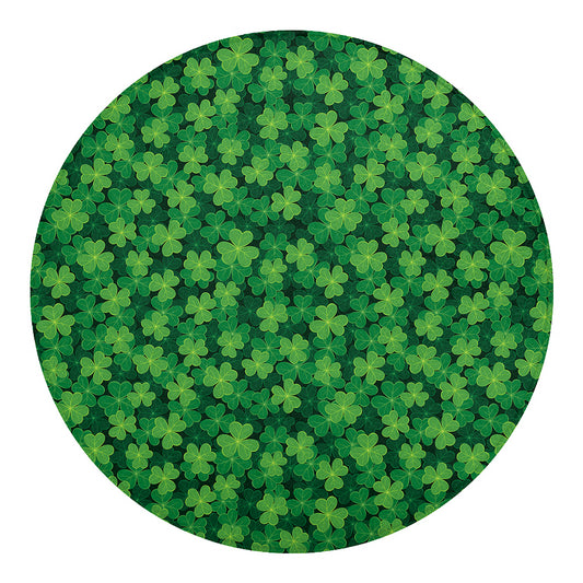 Irish Clover Saint Patrick's Day Print Round Blanket