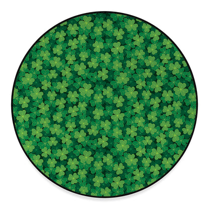 Irish Clover Saint Patrick's Day Print Round Floor Mat