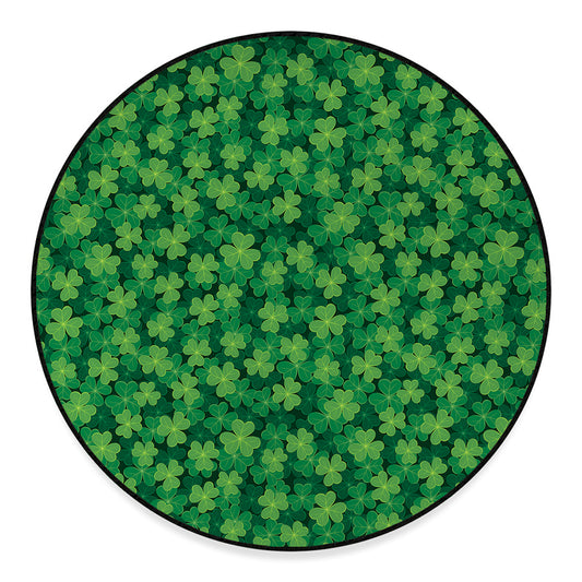 Irish Clover Saint Patrick's Day Print Round Floor Mat