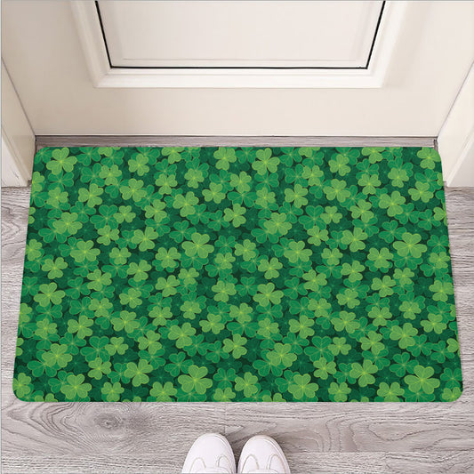 Irish Clover Saint Patrick's Day Print Rubber Doormat