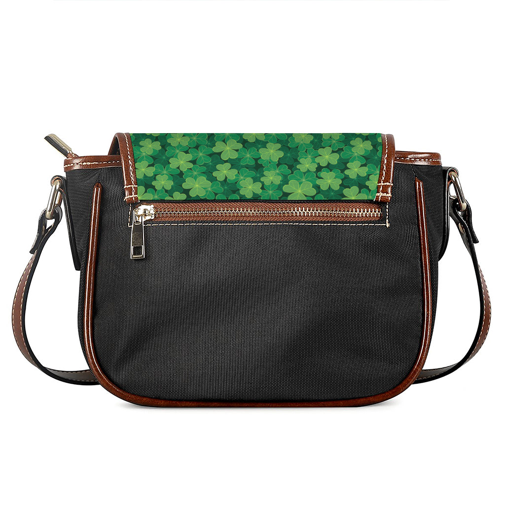Irish Clover Saint Patrick's Day Print Saddle Bag