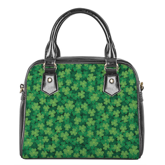 Irish Clover Saint Patrick's Day Print Shoulder Handbag