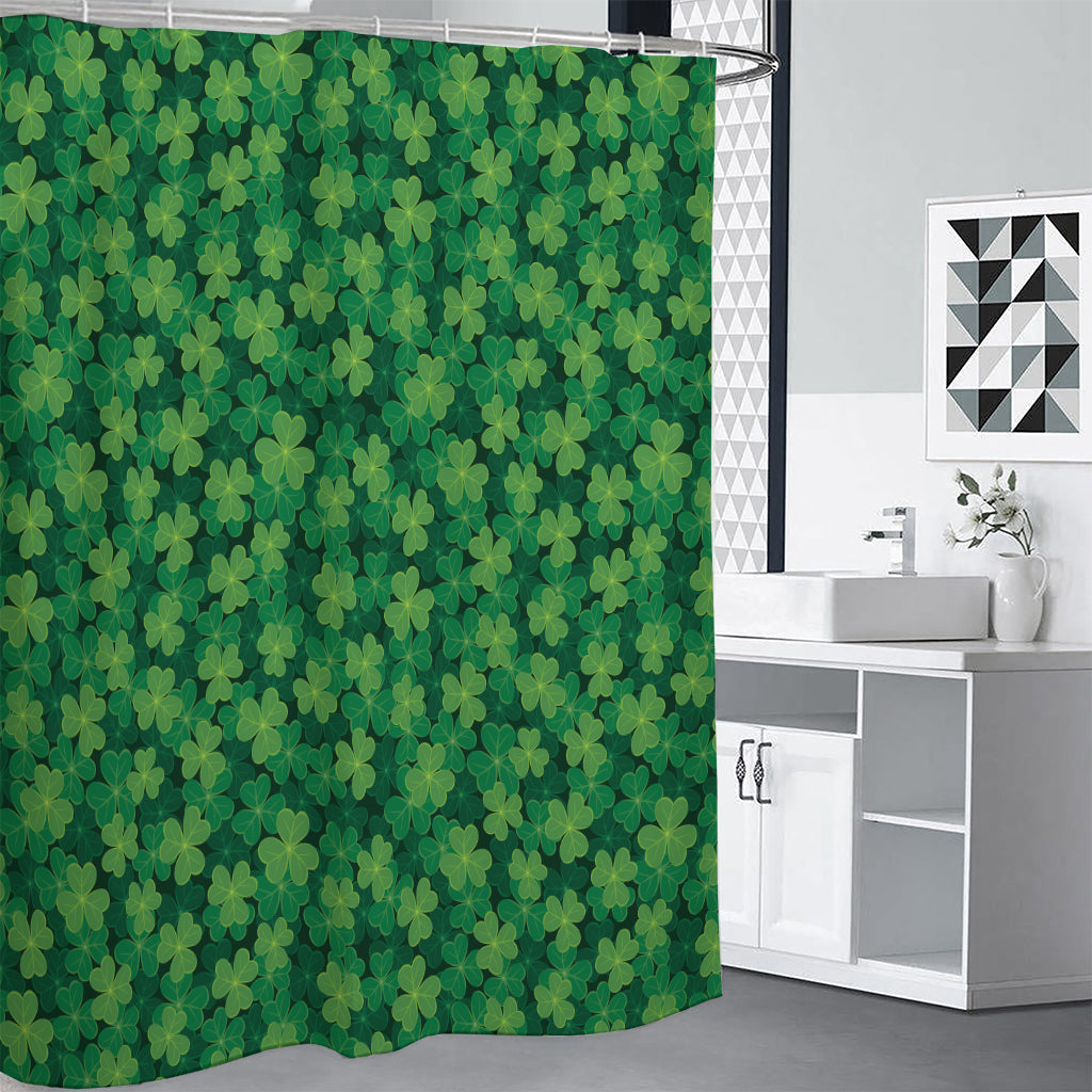 Irish Clover Saint Patrick's Day Print Shower Curtain