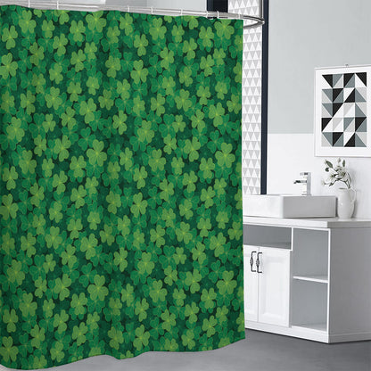Irish Clover Saint Patrick's Day Print Shower Curtain