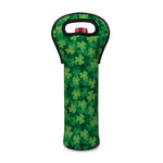 Irish Clover Saint Patrick's Day Print Single Neoprene Wine Tote