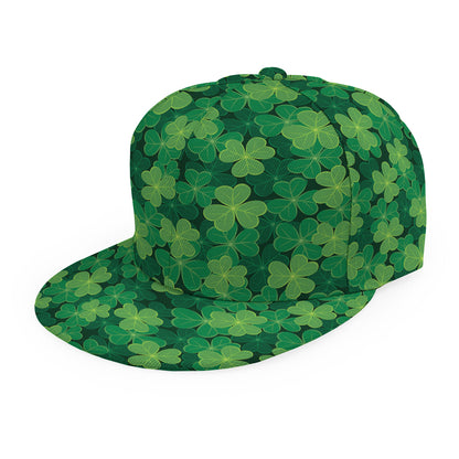 Irish Clover Saint Patrick's Day Print Snapback Cap