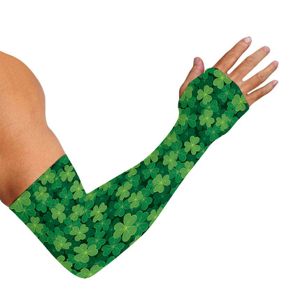 Irish Clover Saint Patrick's Day Print Sun Protection Arm Sleeves