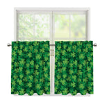 Irish Clover Saint Patrick's Day Print Tier Curtains