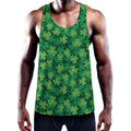 Irish Clover Saint Patrick's Day Print Men's Workout Tank Top