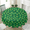 Irish Clover Saint Patrick's Day Print Waterproof Round Tablecloth