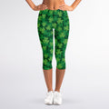 Irish Clover Saint Patrick's Day Print Women's Capri Leggings