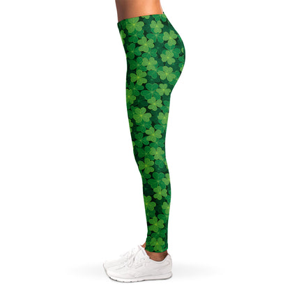 Irish Clover Saint Patrick's Day Print Women's Leggings