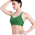 Irish Clover Saint Patrick's Day Print Women's Sports Bra