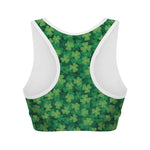 Irish Clover Saint Patrick's Day Print Women's Sports Bra