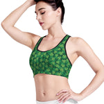 Irish Clover Saint Patrick's Day Print Women's Sports Bra