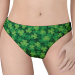 Irish Clover Saint Patrick's Day Print Women's Thong