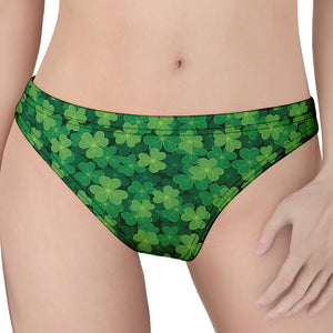 Irish Clover Saint Patrick's Day Print Women's Thong