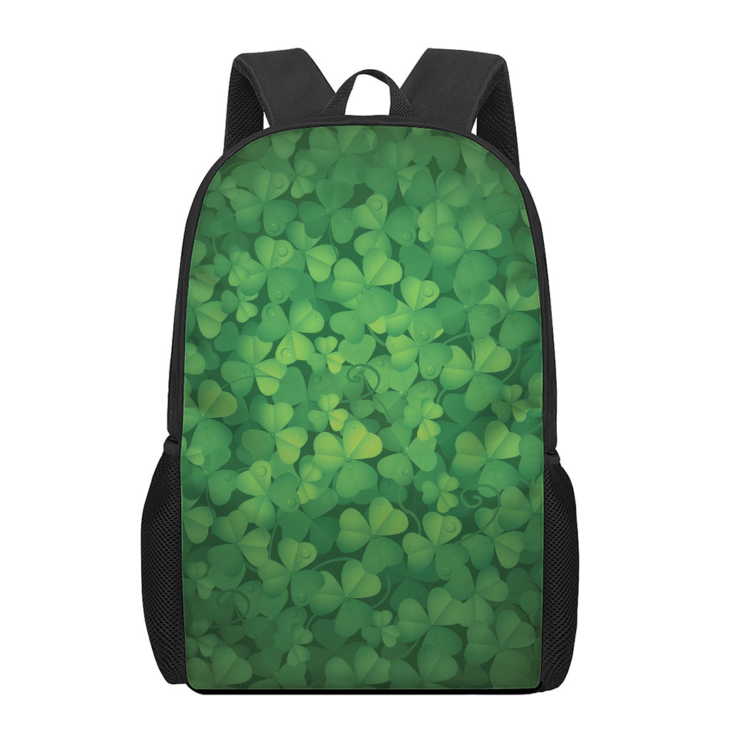 Irish Clover St. Patrick's Day Print 17 Inch Backpack
