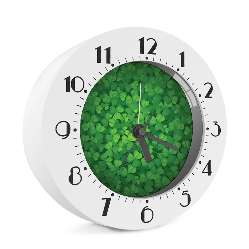 Irish Clover St. Patrick's Day Print Alarm Clock
