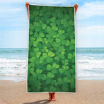 Irish Clover St. Patrick's Day Print Beach Towel