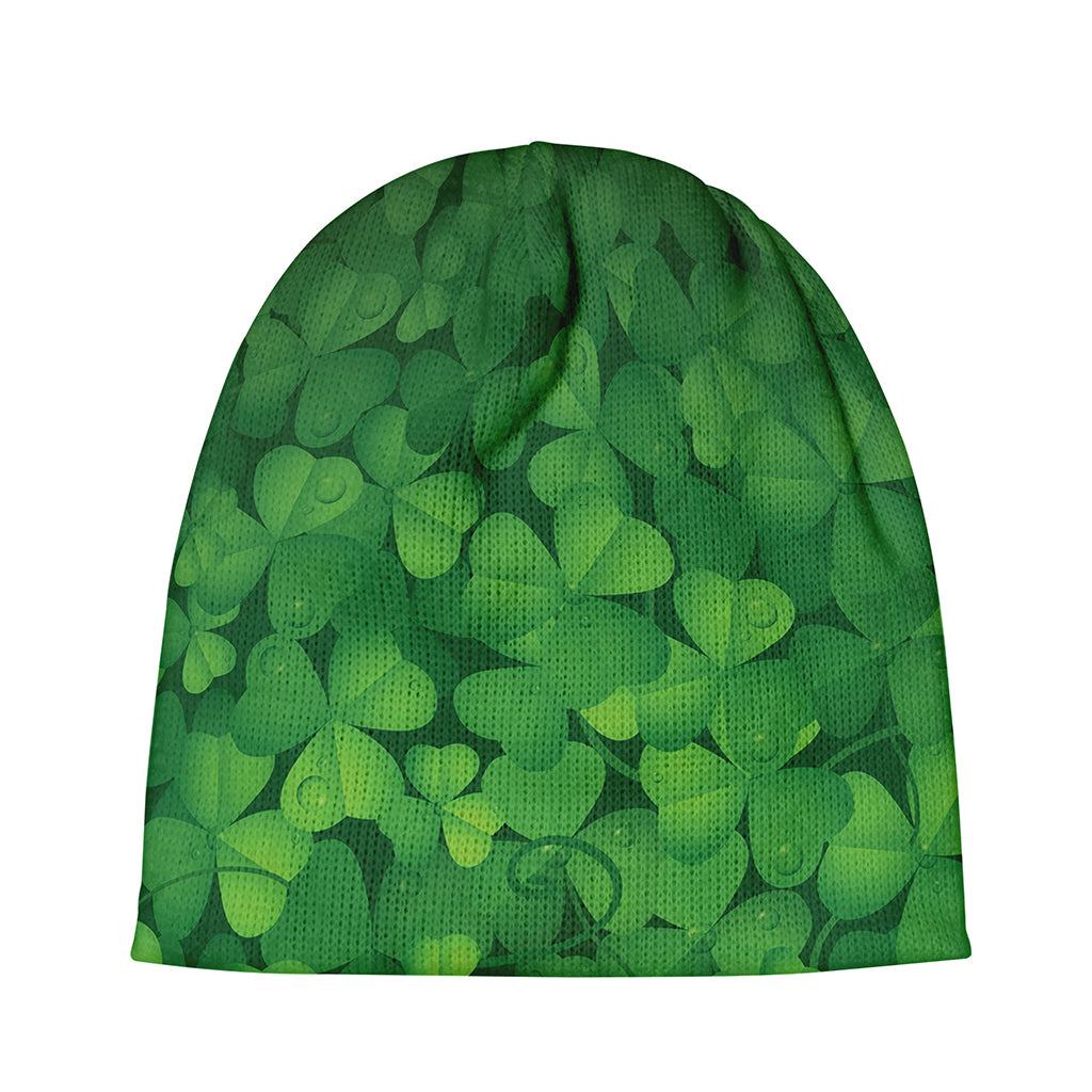 Irish Clover St. Patrick's Day Print Beanie