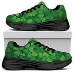 Irish Clover St. Patrick's Day Print Black Chunky Shoes
