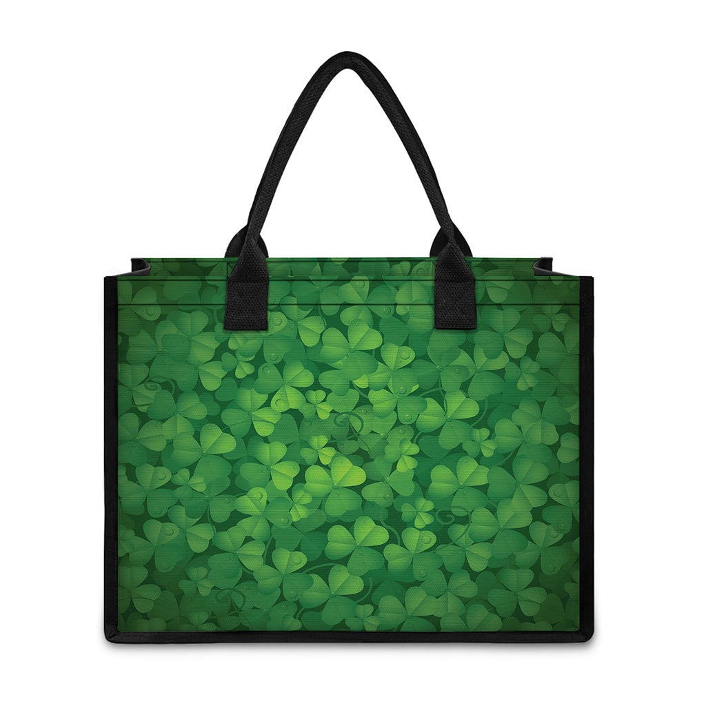 Irish Clover St. Patrick's Day Print Canvas Tote Bag