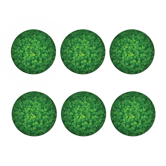 Irish Clover St. Patrick's Day Print Coaster Set