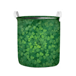 Irish Clover St. Patrick's Day Print Collapsible Laundry Basket
