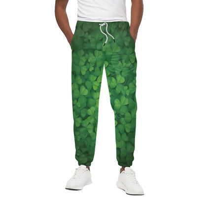Irish Clover St. Patrick's Day Print Cotton Pants