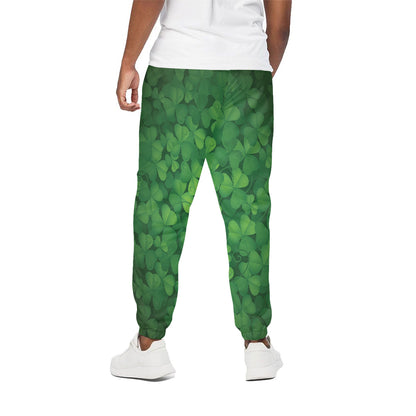 Irish Clover St. Patrick's Day Print Cotton Pants