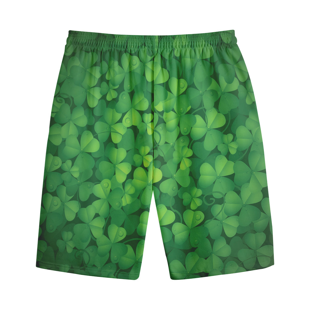 Irish Clover St. Patrick's Day Print Cotton Shorts