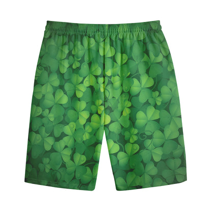Irish Clover St. Patrick's Day Print Cotton Shorts