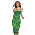 Irish Clover St. Patrick's Day Print Cross Back Cami Dress