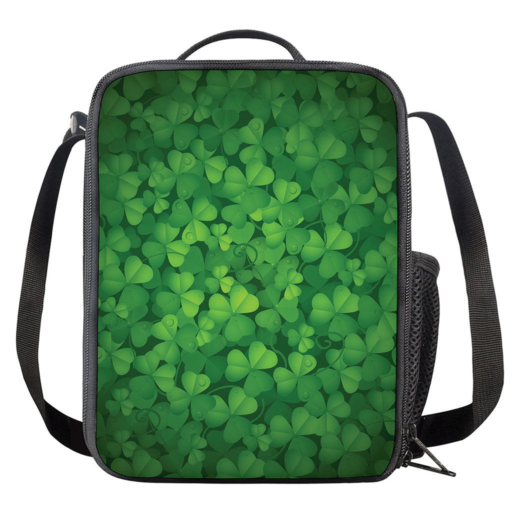 Irish Clover St. Patrick's Day Print Crossbody Lunch Bag