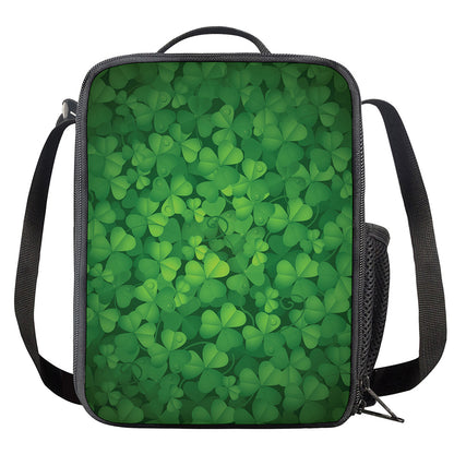 Irish Clover St. Patrick's Day Print Crossbody Lunch Bag