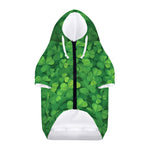 Irish Clover St. Patrick's Day Print Dog Zip Up Hoodie
