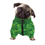 Irish Clover St. Patrick's Day Print Dog Zip Up Jacket