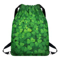 Irish Clover St. Patrick's Day Print Drawstring Backpack