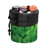 Irish Clover St. Patrick's Day Print Drawstring Makeup Bag
