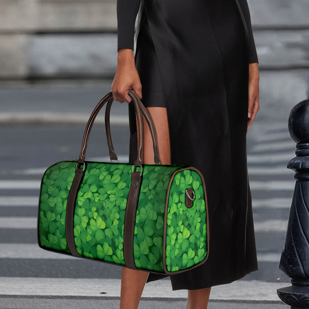 Irish Clover St. Patrick's Day Print Duffle Bag
